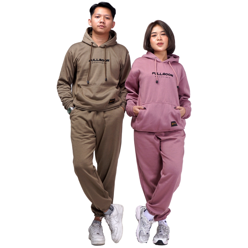 Jual FULLMOON ONE SET SWEATER HOODIE JUMPER CELANA TRAINING JOGGER