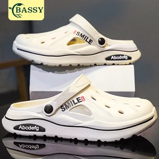 Bassy Sendal Slip On Pria Casual Sandal Slop Dewasa Sepatu Sandal Karet Jelly HSN201