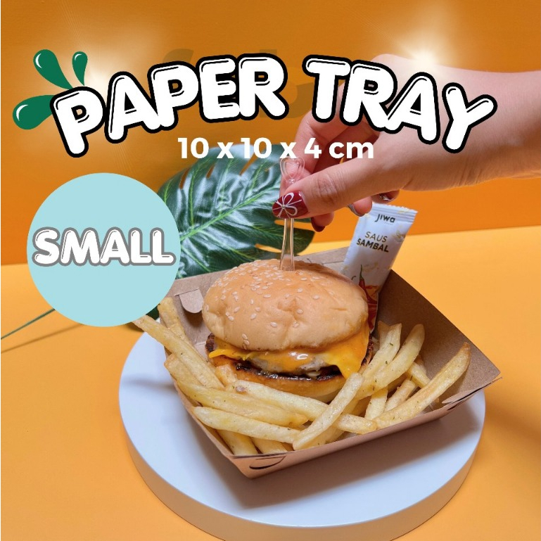 Jual Paper Tray SMALL / Tempat Pisang Goreng Tempe Mendoan Cireng ...