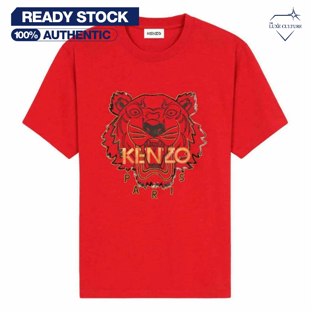 Jual Kenzo Tiger Red Gold CNY / Kaos Branded Original | Shopee Indonesia