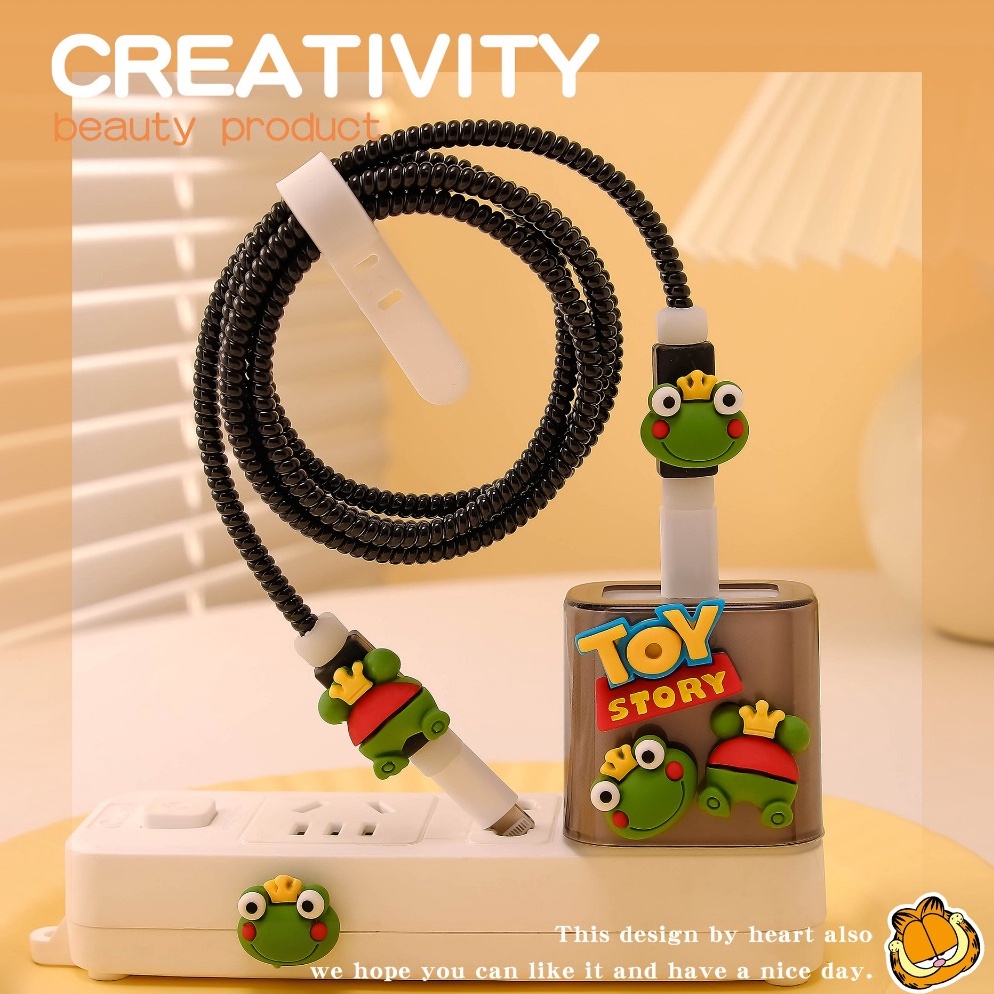 Jual 4 in 1 Cartoon Lotso Charger Cable Protectors iphone 14 13 12 Cute ...