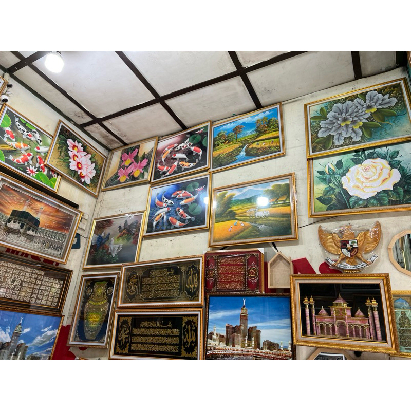 早いもの勝ち❗手作り額付きシルクスクリーン応用絵画 「ずっと