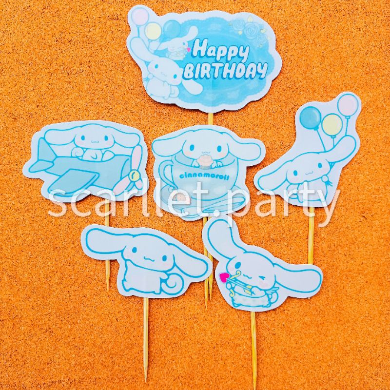 Jual Topper Cake Cinamoroll Sanrio Hiasan Kue Dekorasi Ulang Tahun Happy Birthday Ucapan Hbd 8501