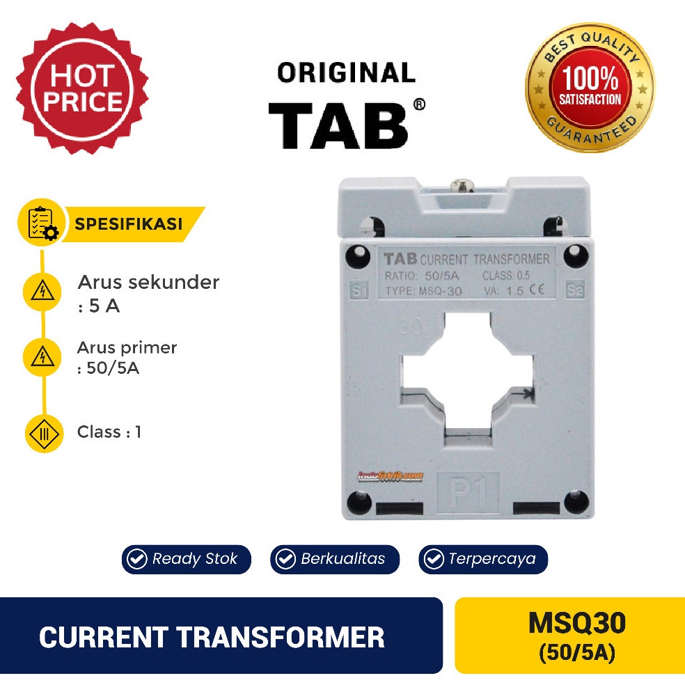 Jual KODE Y78W Current Transformer TAB MSQ3 55A | Shopee Indonesia