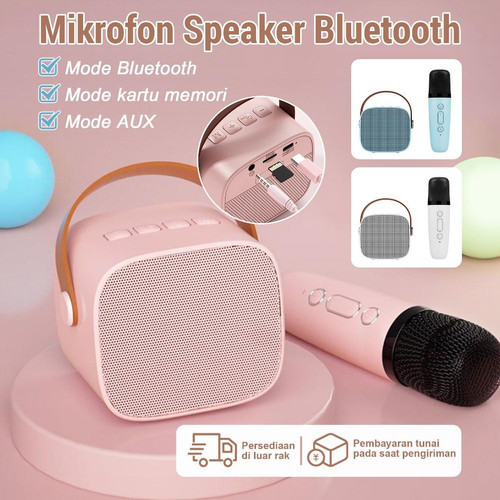 Jual Mic Karaoke Bluetooth Portable Mikrofon Mini Karaoke Speaker ...
