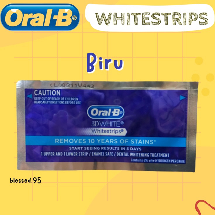 Jual Oral B White Strip 3D White Whitestrips Whitening Strip Pemutih ...