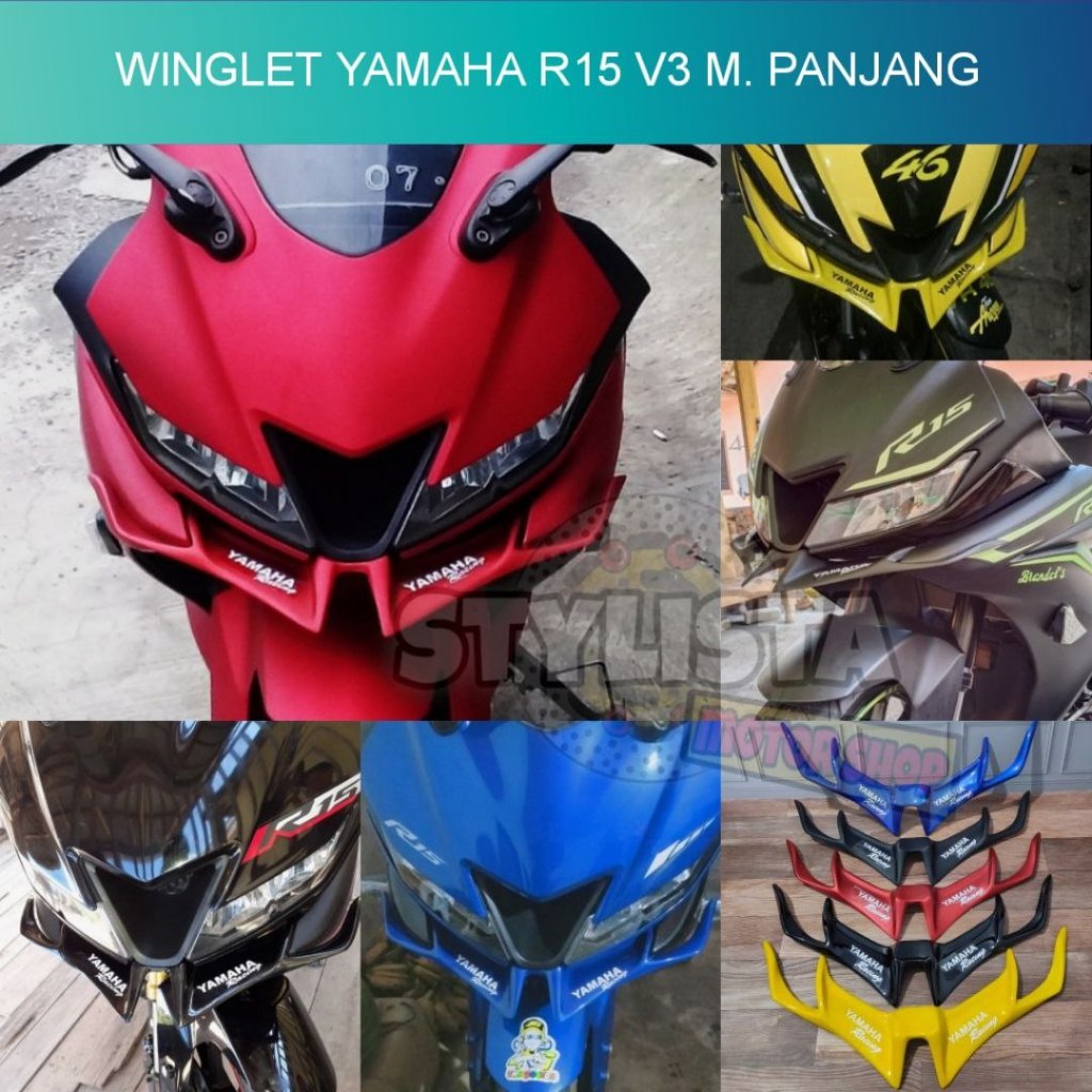 Jual WINGLET R15 V3 MODEL PANJANG WINGLET YAMAHA R15 V3 VVA | Shopee ...