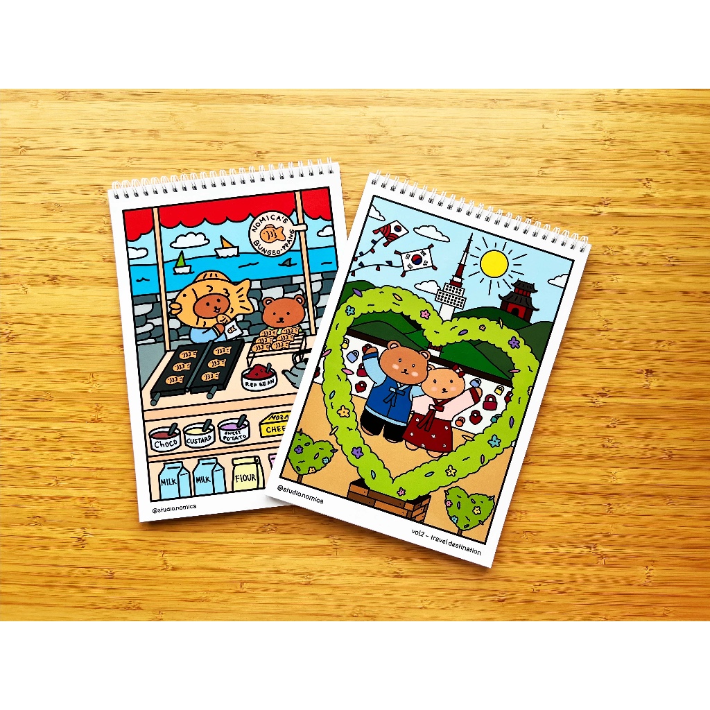 Jual Studio Nomica Healing Coloring Book - Vol 1& Vol2: BUNDLE | Shopee