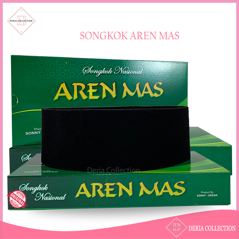 Songkok Hitam AREN MAS AC Tinggi 7 8 9 10 Peci Sholat Bludru Ukuran Anak Laki Pria Dewasa Santri Pesantren Kopiah Haji Solat Pendek Full Beludru Polos Kopyah Shalat Motif Bordir Batik Nama NU Non Jumbo Kopeah Batok Bulat Putih Nasional Murah Original