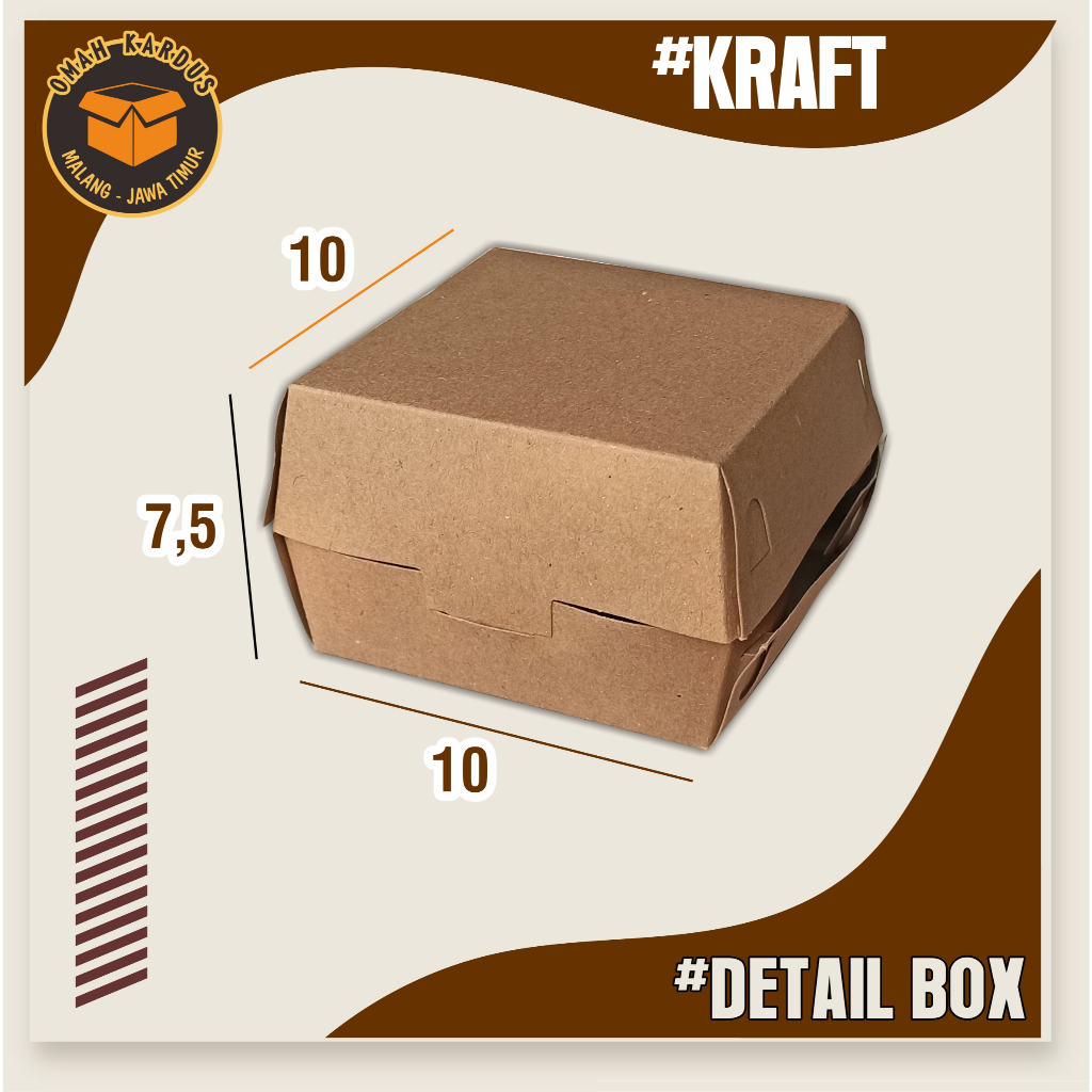 Jual BOX BURGER 10x10x7.5 cm / SNACK box / box takoyaki / box roti ...