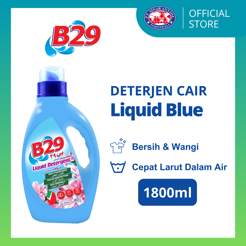 Jual B29 LIQUID DETERJEN 1800ML Biru BOTOL / SABUN CUCI CAIR UNTUK