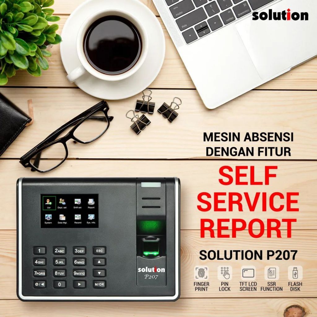 Jual SOLUTION P207 / MESIN FINGERPRINT ABSENSI SIDIK JARI | Shopee ...