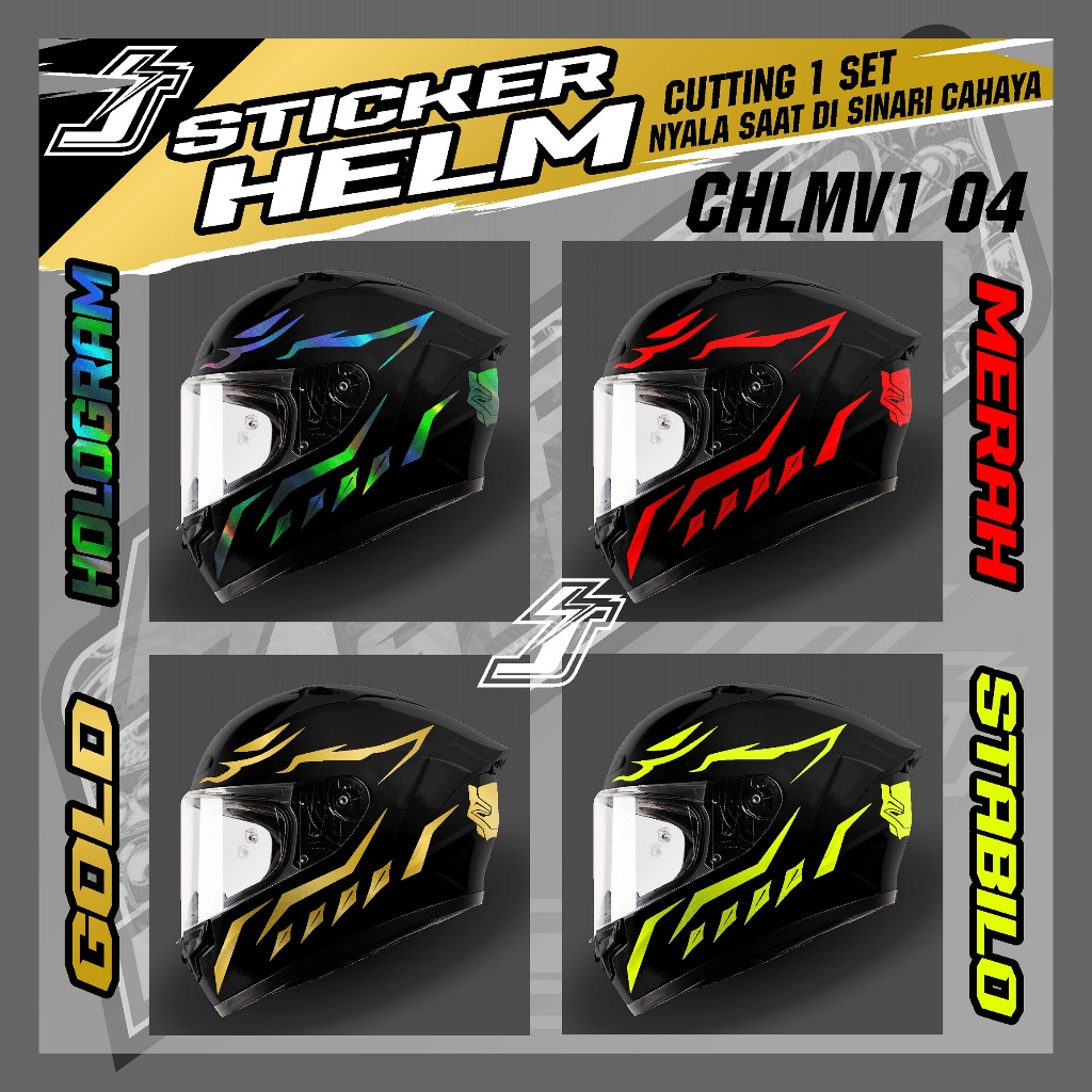 Jual Stiker Helm Full Face - Cutting Sticker helem FullFace Shark ...