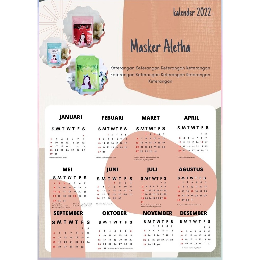 Jual kalender custom a3+ poster kalender idola k-pop kalender caleg ...
