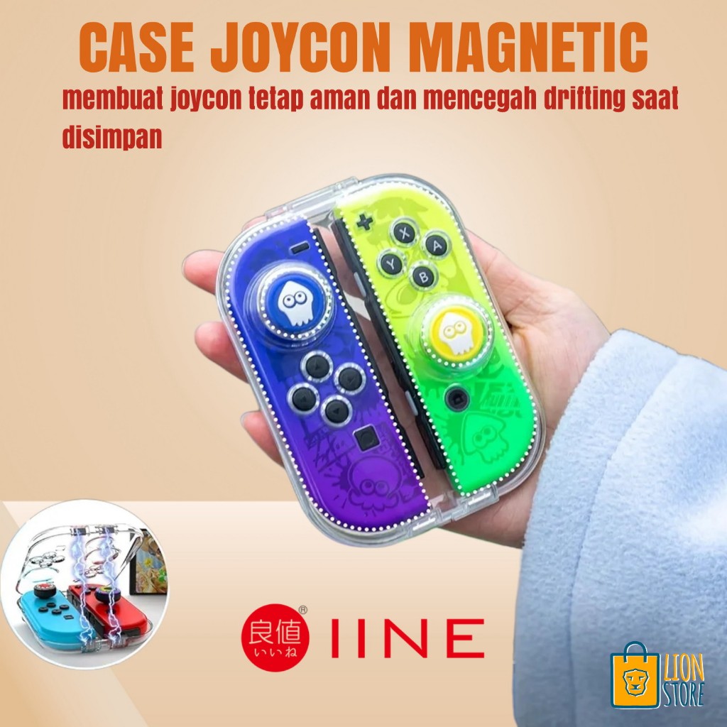 IINE Joycon nintendo switch mini storage protective magnetic case plastic