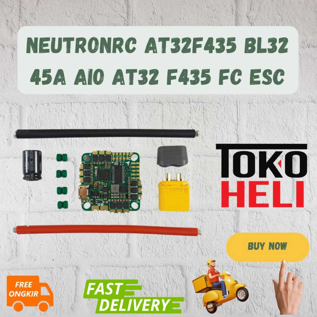 Jual NeutronRC AT32F435 BL32 45A AIO AT32 F435 Flight Controller FC ESC ...