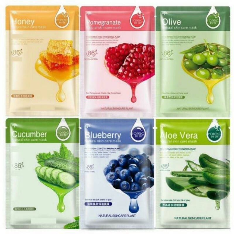 SALE PROMO sheet mask masker wajah tisu rorec sadoer hchana skin care tissue