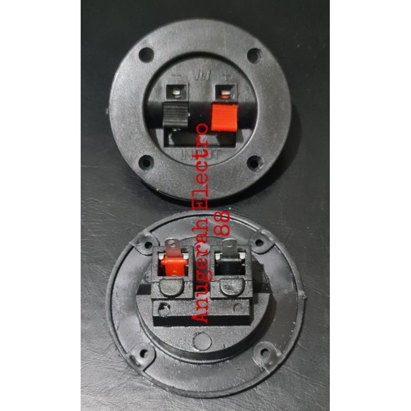 Jual Terminal Speaker 2P Bulat Jepit Box Speaker 2 Pin Terminal Spiker ...