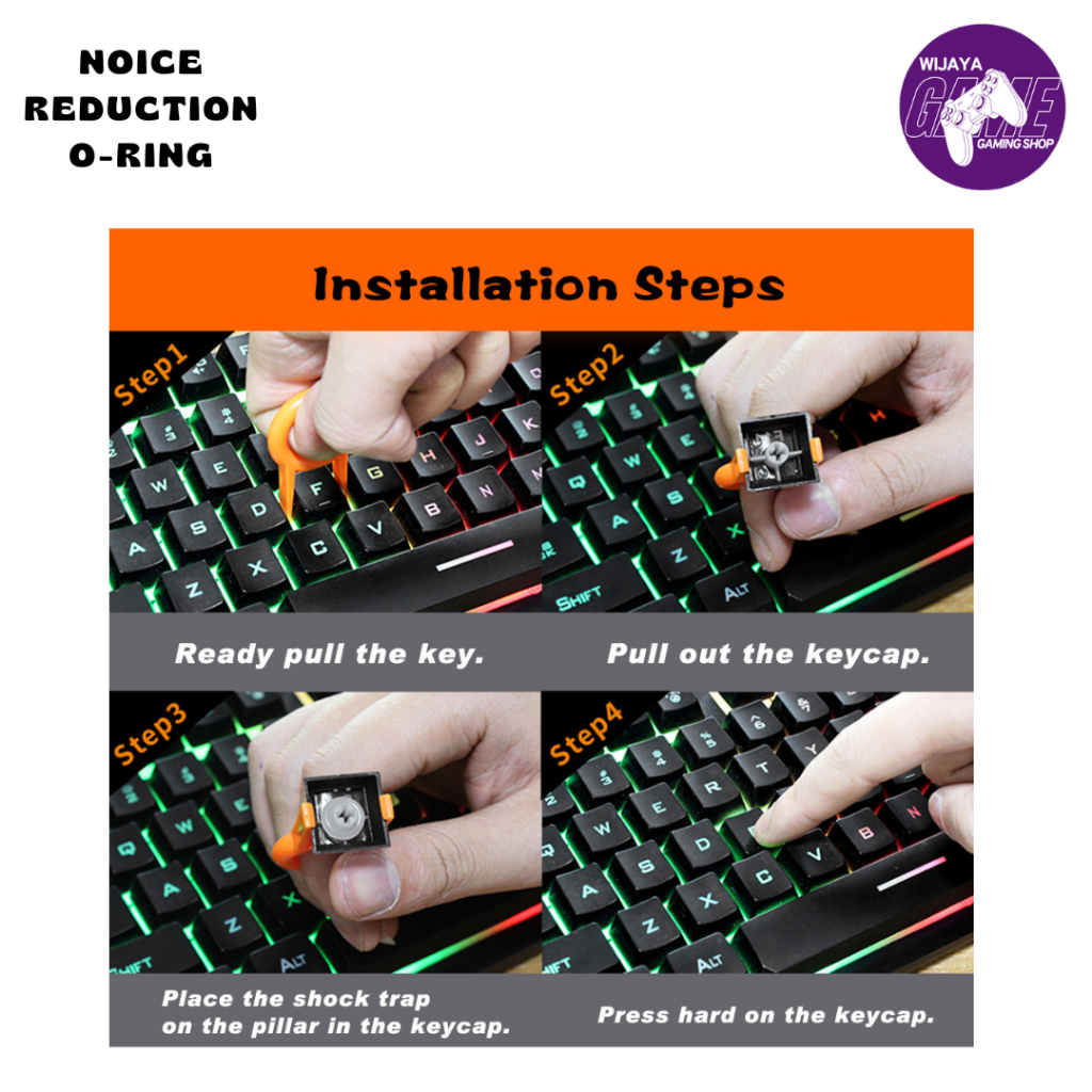 Jual O-Ring Mechanical Keyboard Keycaps Silicone rubber Switch Sound ...