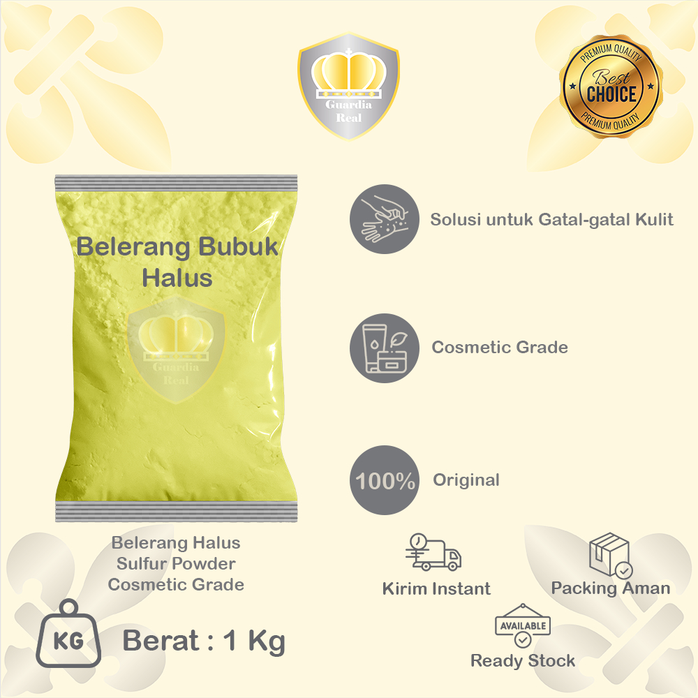 Jual Belerang Bubuk Halus 1 Kg/ Sulfur Powder 1 Kg/ Belerang Sulfur ...