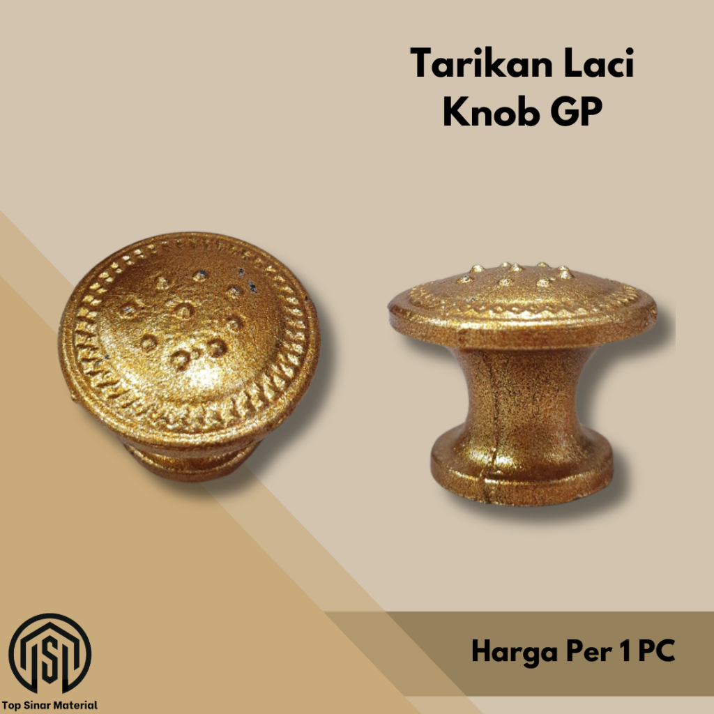 Jual Tarikan Knop Laci / Pegangan Knob Laci Lemari PVC Kuning Gold ...