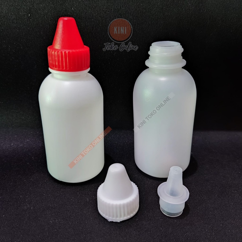 Jual CC botol tetes 60 ml BOLONG LANCIP NON SEGEL plastik putih natural ...