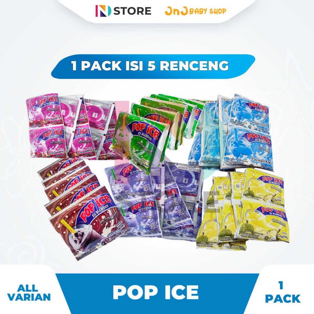 Jual Pop Ice Pack Isi 5 Renceng Cokelat Strawberry Avocado Durian