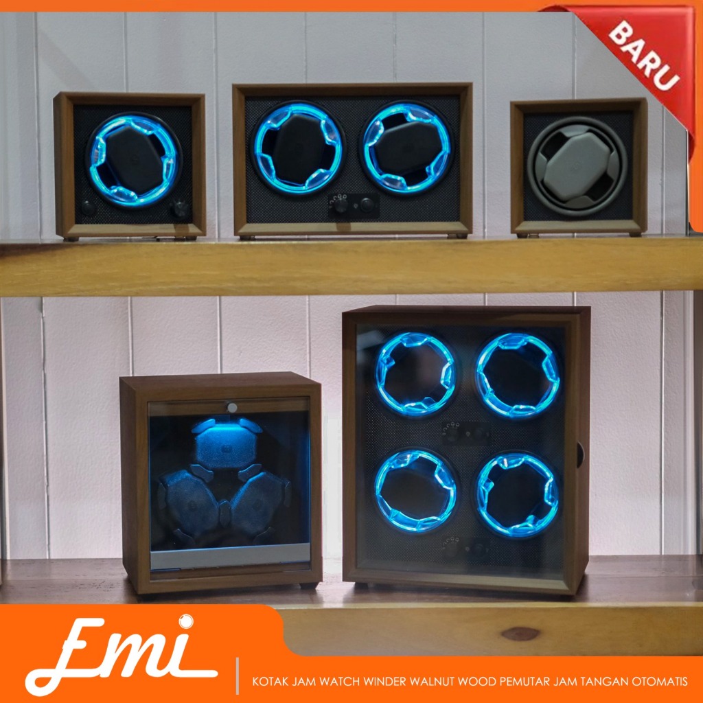 Jual Kotak Display Jam Watch Winder Wood LED Pemutar Jam Tangan ...