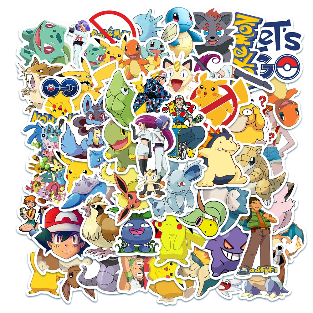Jual Lucu Pokemon Pikachu Stiker Kartun Peri Stiker Anti Air Stikers ...