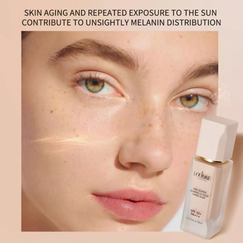 Jual Sunscreen SPF 50 / SUNSCREEN LOUISSE CHOICE DNA Salmon Glowing UV ...