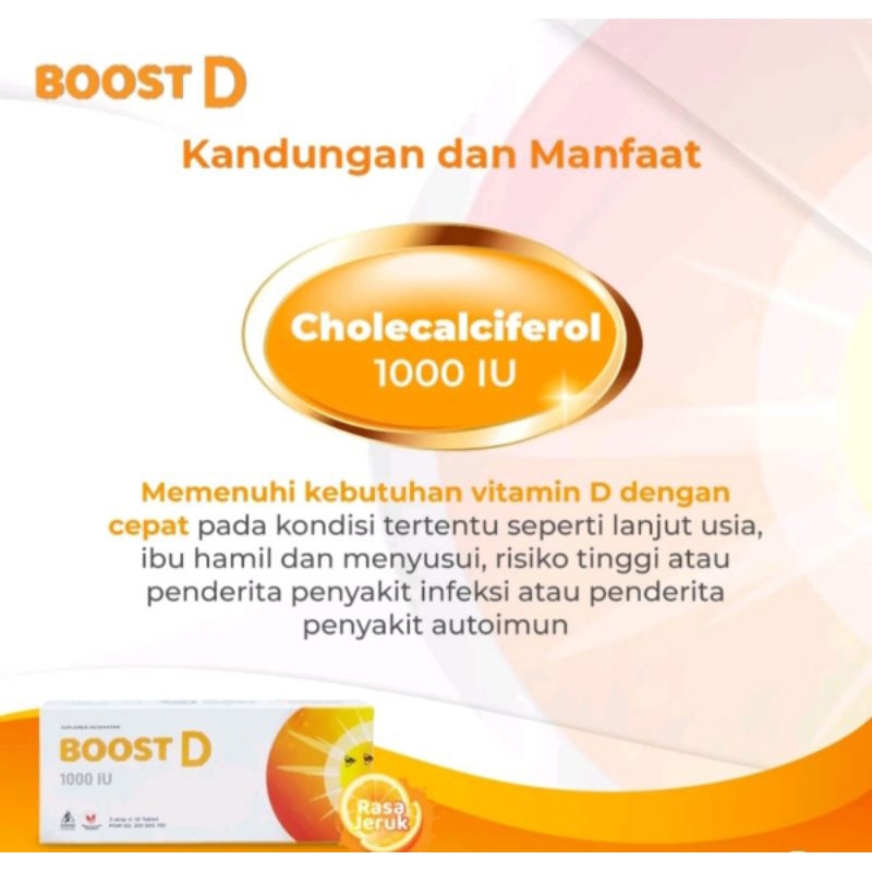 Jual Boost D 1000 IU Vitamin D3 1 Box 3 Strip | Shopee Indonesia