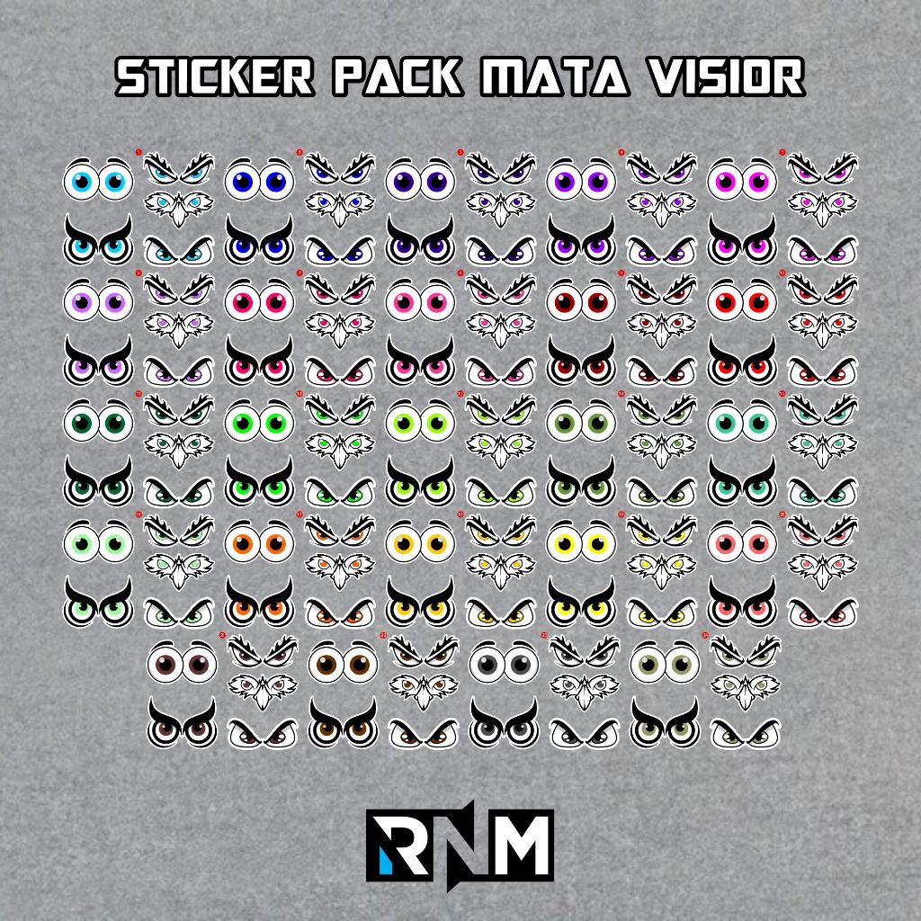 Jual STICKER PACK MATA VISIOR VIRAL ISI 5 PCS | Shopee Indonesia