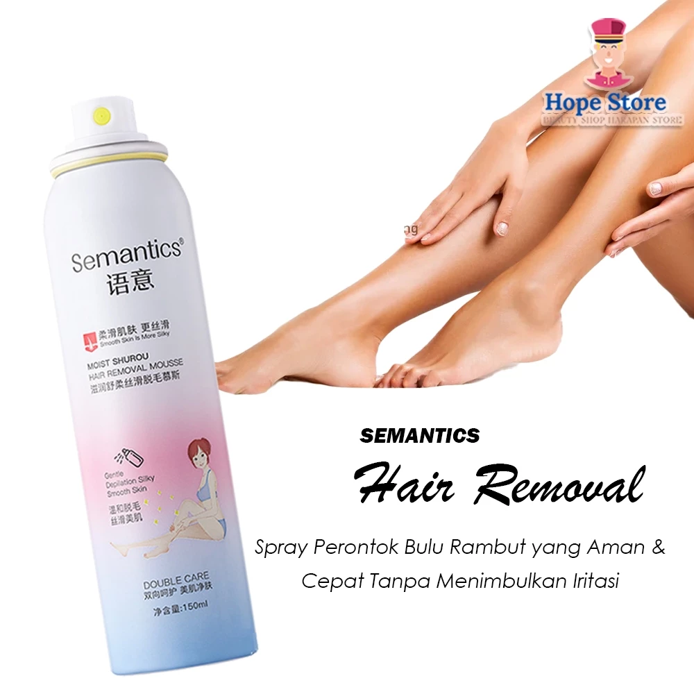 Semantics Hair Removal Spray Mousse 150 Perontok Penghilang Bulu Tanpa Rasa Sakit Ampuh Efektif | AutoStock