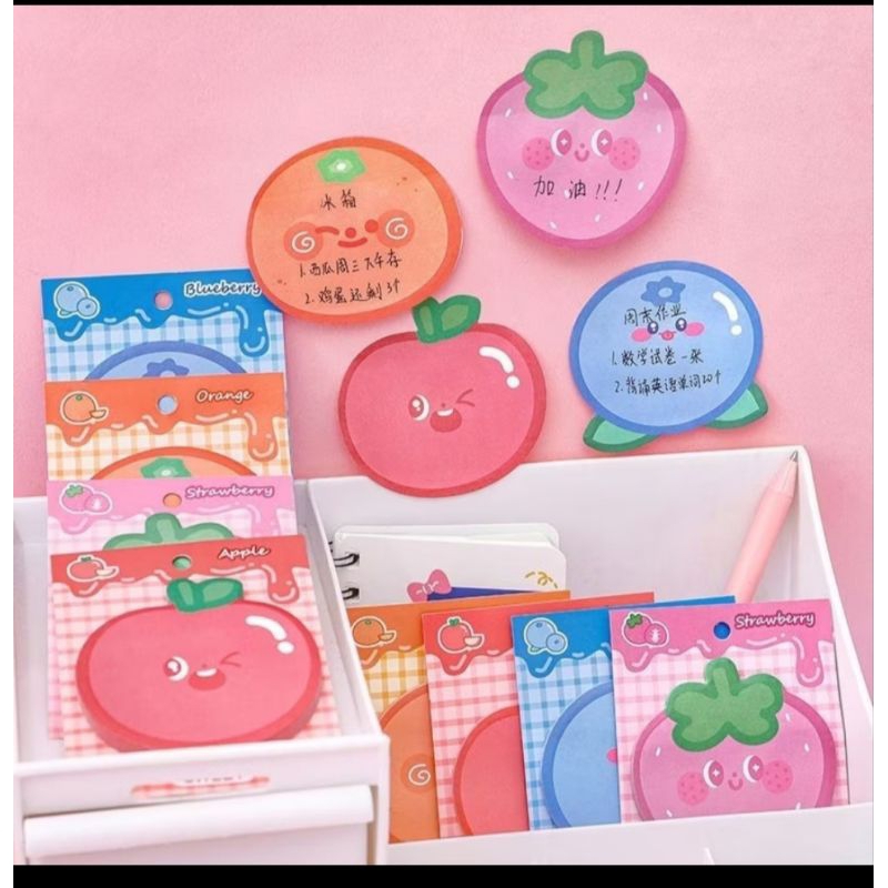 Jual Sticky Note 3D Memo sticky Cute Fruit isi 30 lbr | Shopee Indonesia