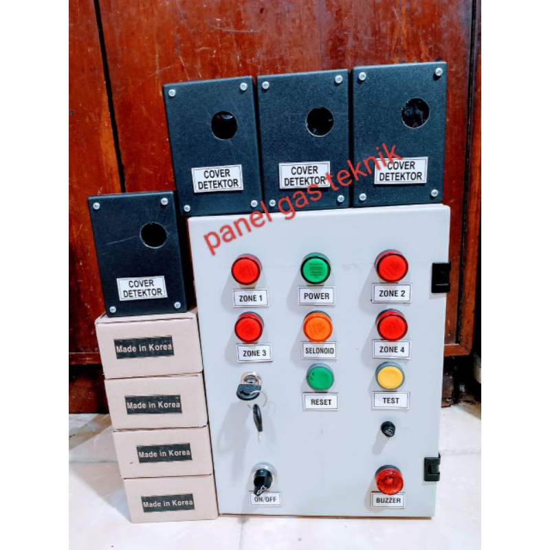 Jual Panel gas Detector 4 zon+4 Detector sinwoo+4 Cover detector ...