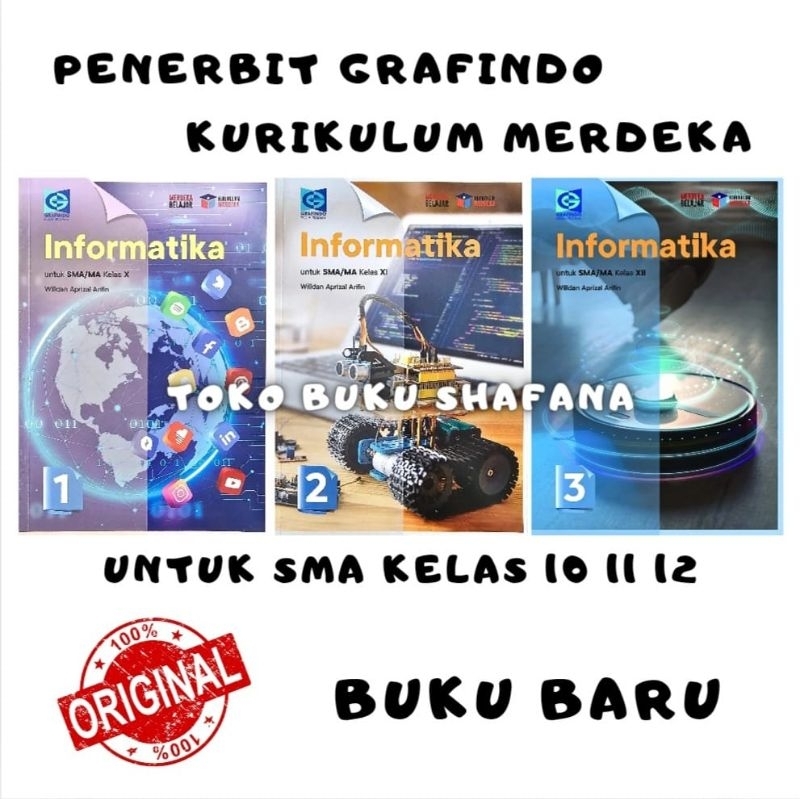 Jual Buku Informatika Kelas 10 11 12 / 1 2 3 SMA Penerbit Grafindo ...