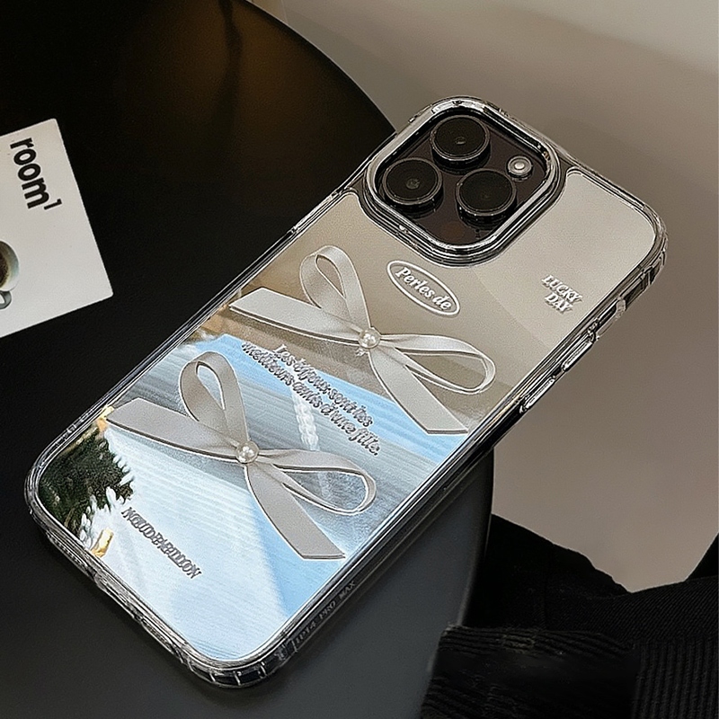 Jual Casing Sarung Ponsel Cermin dengan Pita Kupu-kupu 3D iPhone