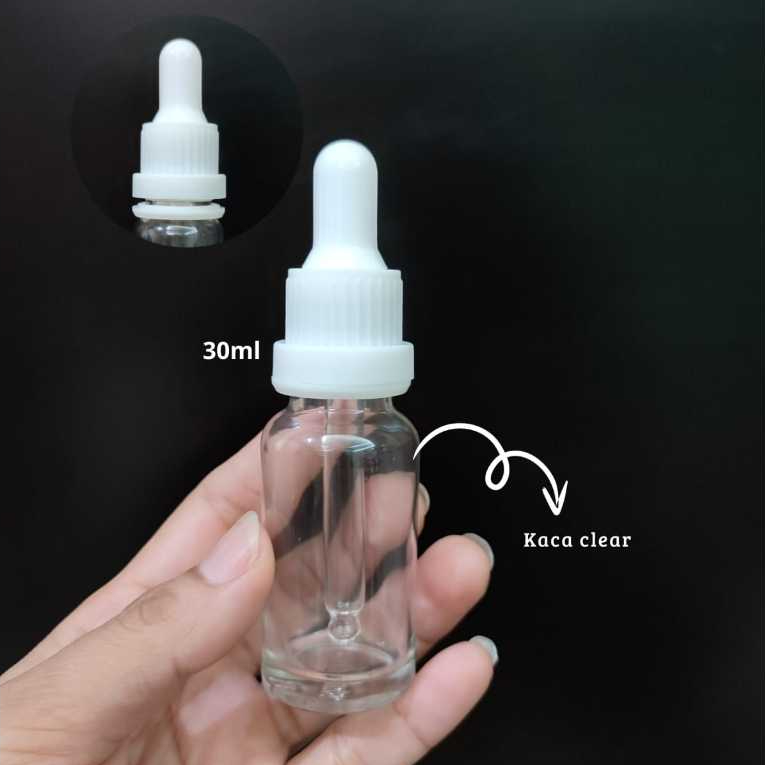 Jual Botol Serum Skincare Essence Dropper Pipet Kaca Clear Botol Kaca