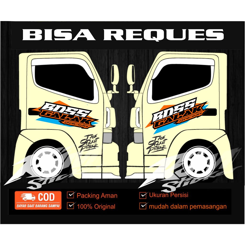 Jual STICKER PINTU SAMPING TRUCK CANTER, GIGA, ELF, RAGASA, HINO, DYNA ...