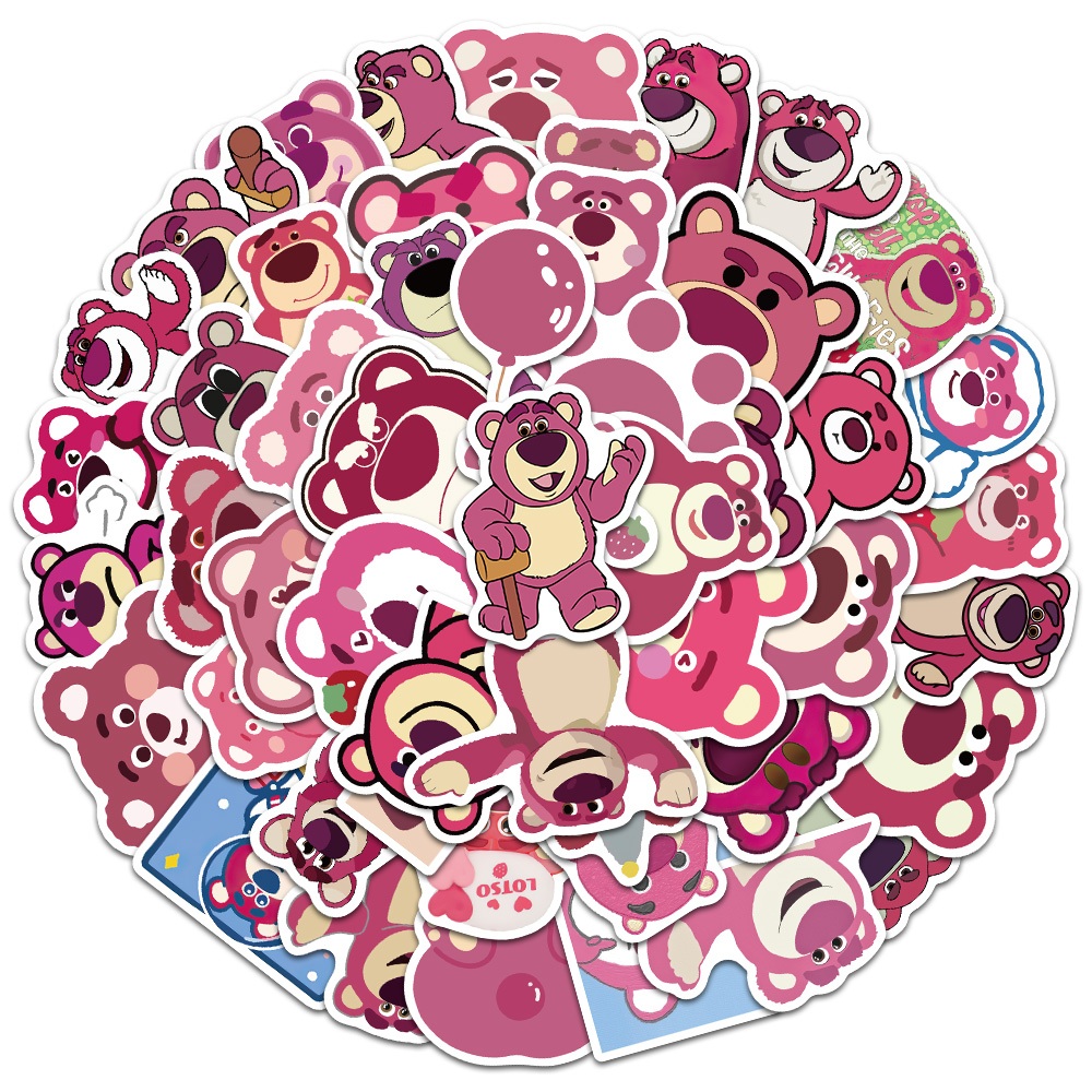 Jual COD Disney pink bear Stiker Beruang merah muda Stiker Anti Air ...