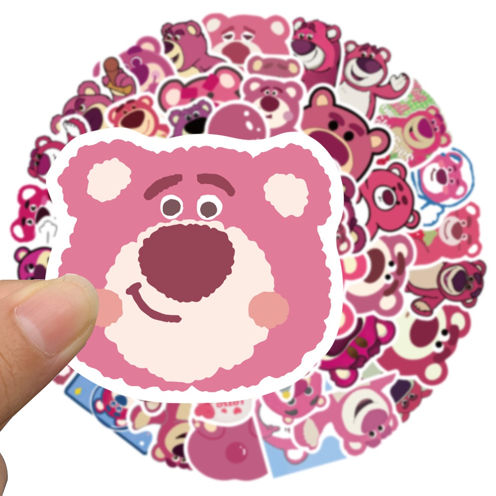 Jual COD Disney pink bear Stiker Beruang merah muda Stiker Anti Air ...
