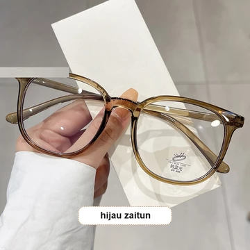 Fashion Kacamata Transparan Anti Radiasi Wanita Kacamata Korea Wanita Sunglass Retro Bentuk