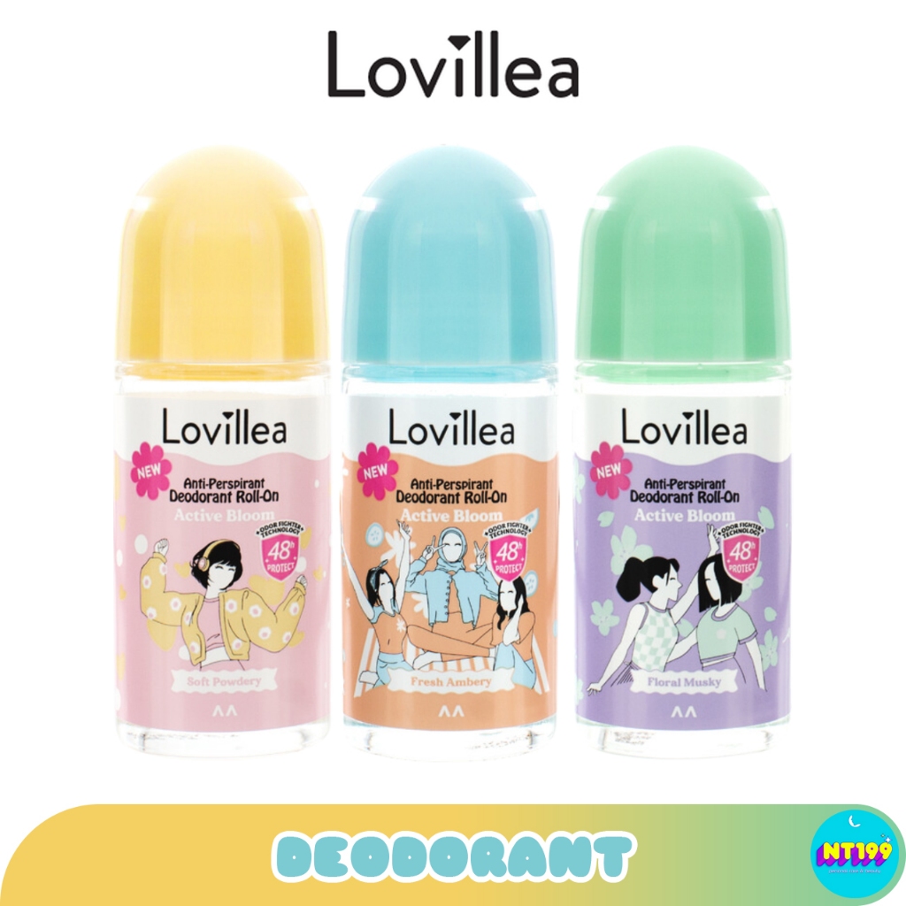 Jual LOVILLEA Active Bloom Antiperspirant Deodorant Roll On 50ml