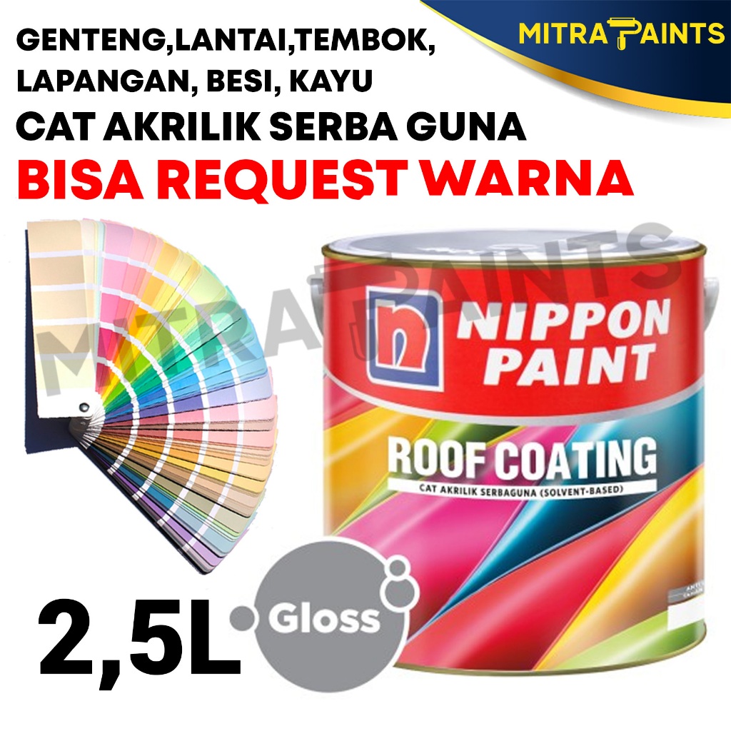Jual NIPPON PAINT ROOF COATING SB 2,5 LITER / CAT AKRILIK / GENTENG