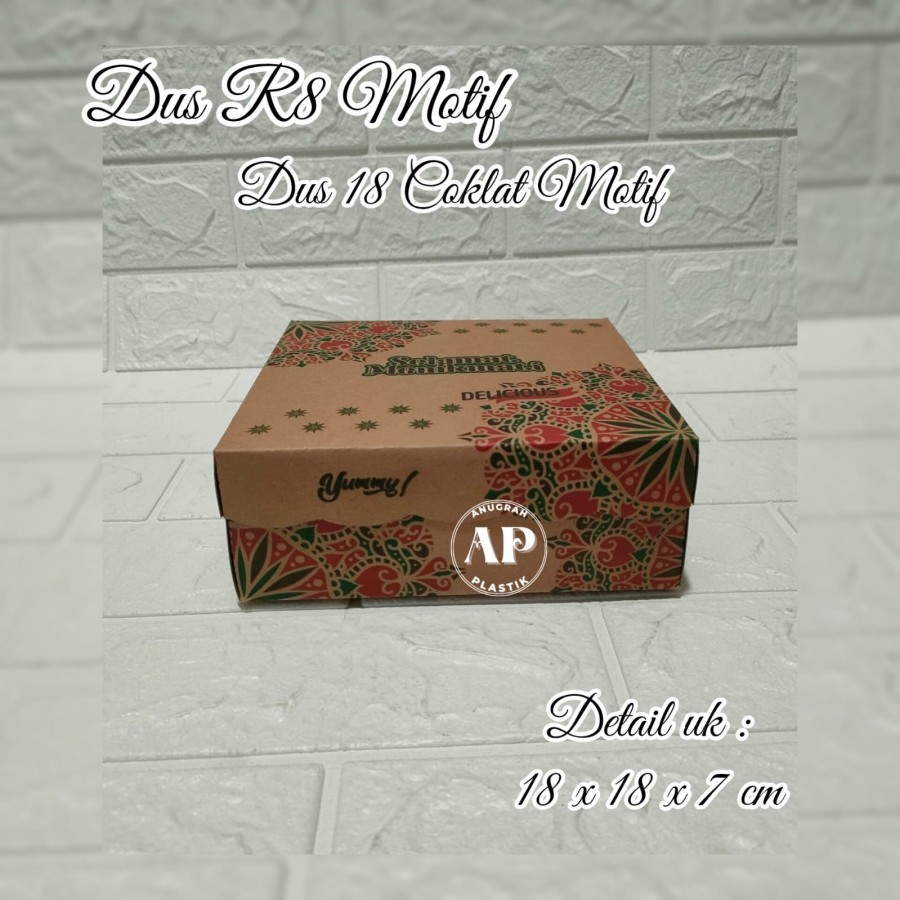 Jual Dus R8 Cetak Kraft MOTIF / Box uk 18 Coklat Motif (R8 3Ank) PER ...