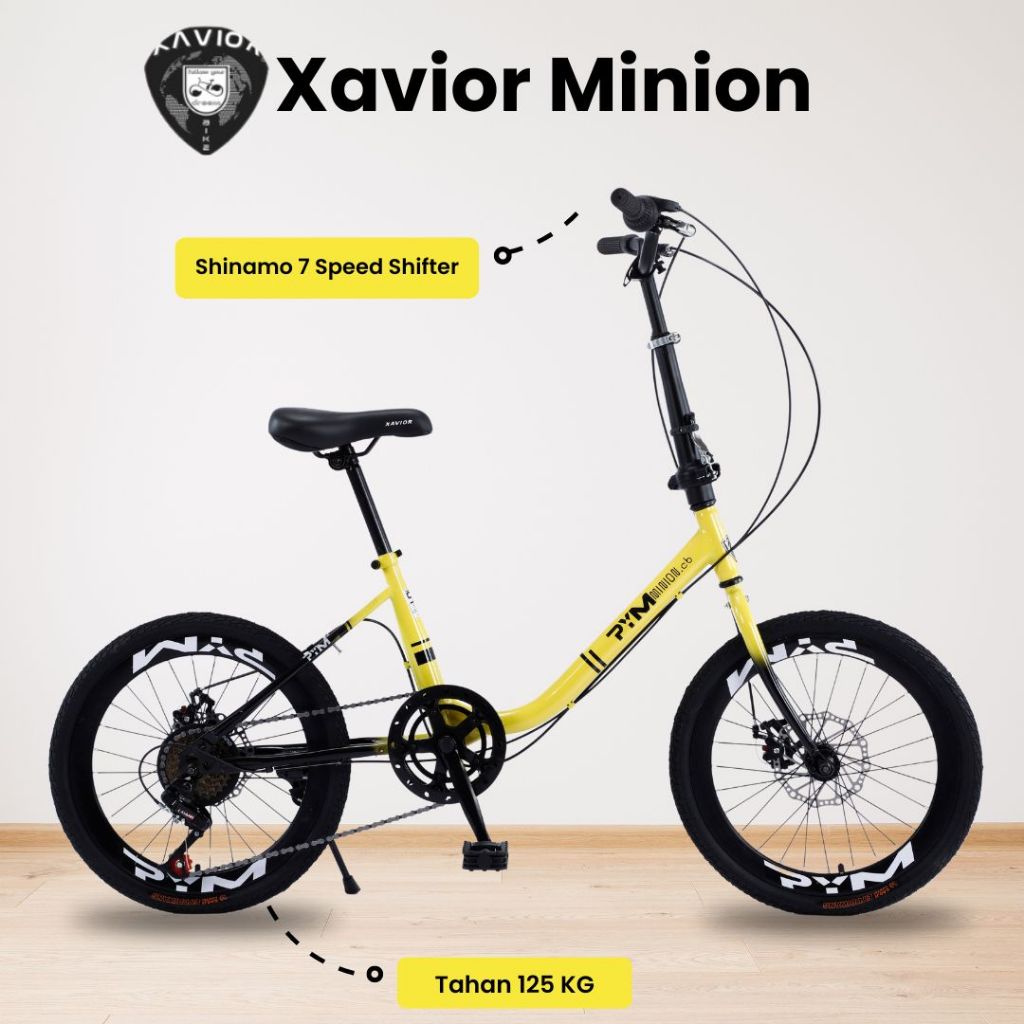 Jual Sepeda Minion Xavior Minivelo 20 Inch Pym CB 7 Speed | Shopee ...