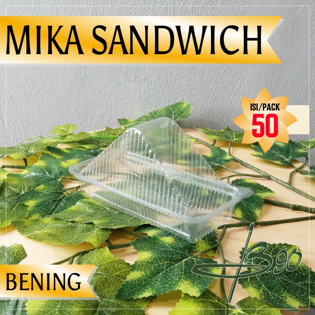 Jual Mika Sandwich Segitiga Plastik / Mika Roti Lapis / Mika Sando ...