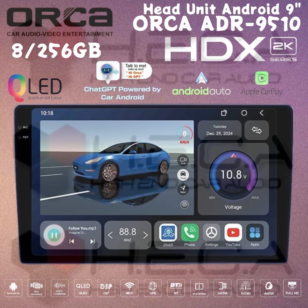Jual ORCA ADR-9510 HDX 2K QLED 8/256 GB 9