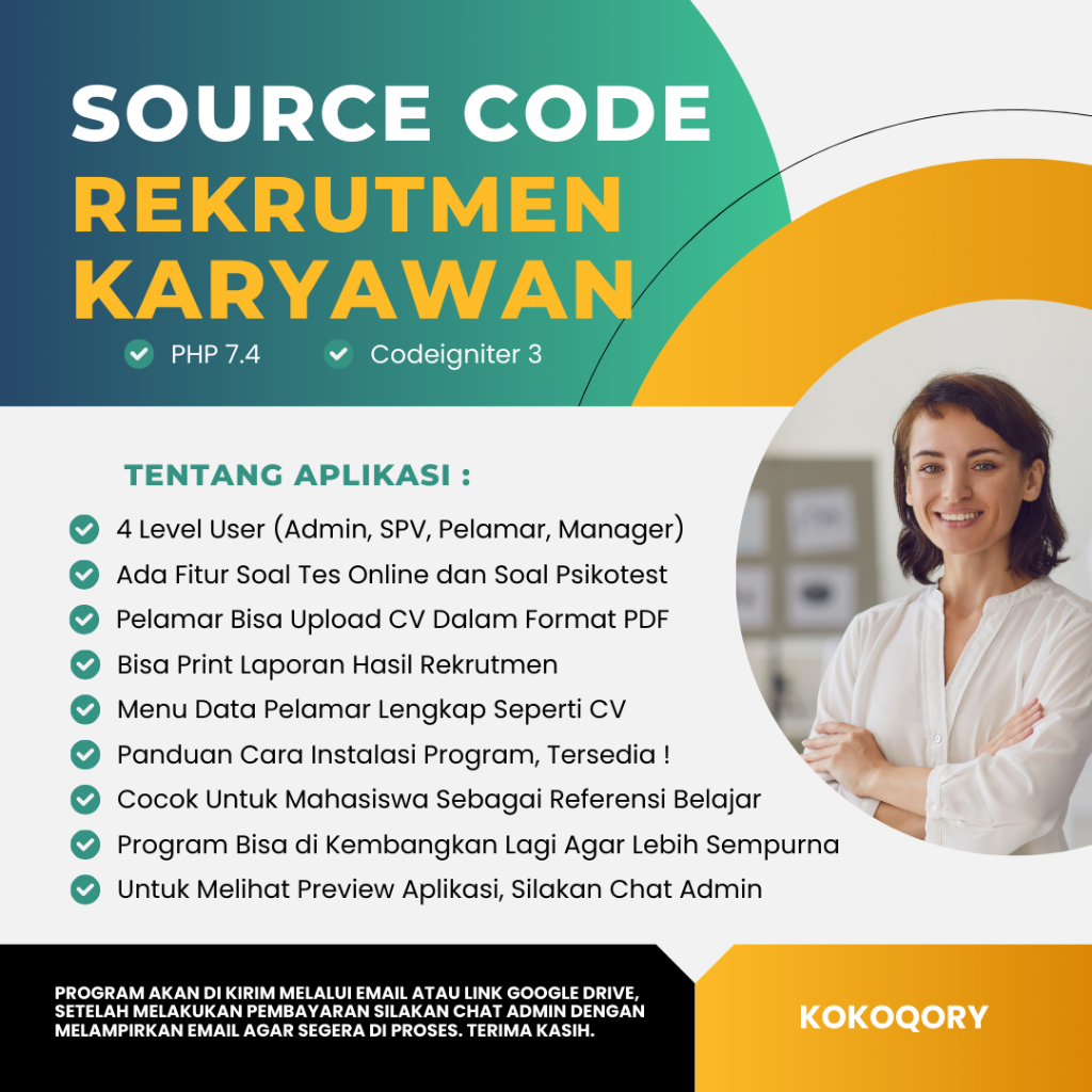 Jual SOURCE CODE REKRUTMEN KARYAWAN (CODEIGNITER) | Shopee Indonesia
