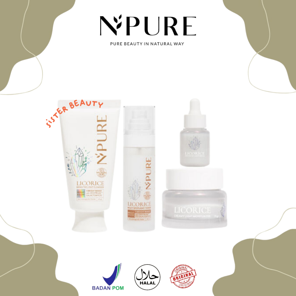 Jual SisterBeauty Npure Licorice Brightening Series Toner Cleanser